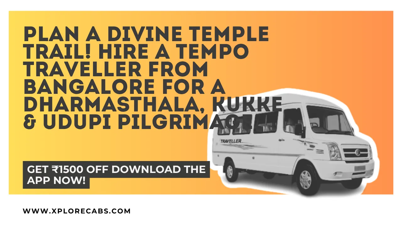 Tempo traveller on the Shiradi ghat during a Dharmasthala, Kukke Subramanya and Udupi temple tour from Bangalore