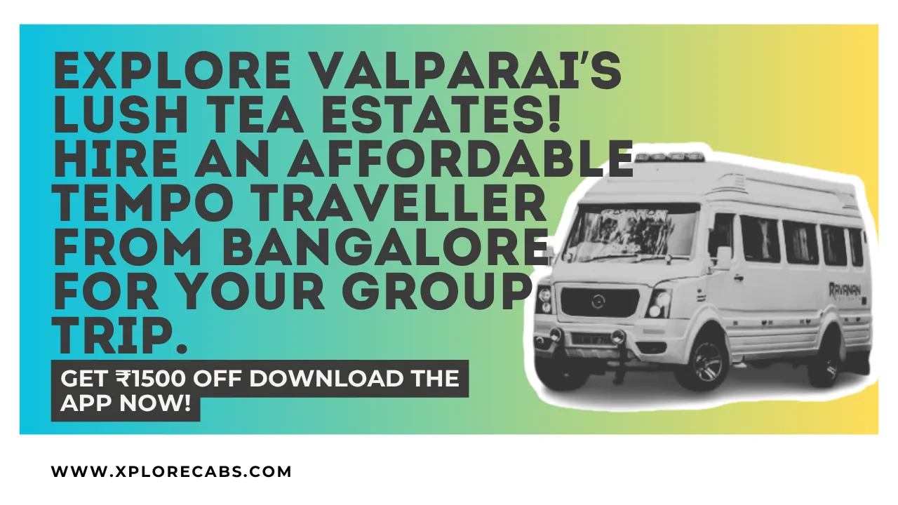 Tempo traveller on a hairpin bend of the Aliyar–Valparai ghat road above tea estates