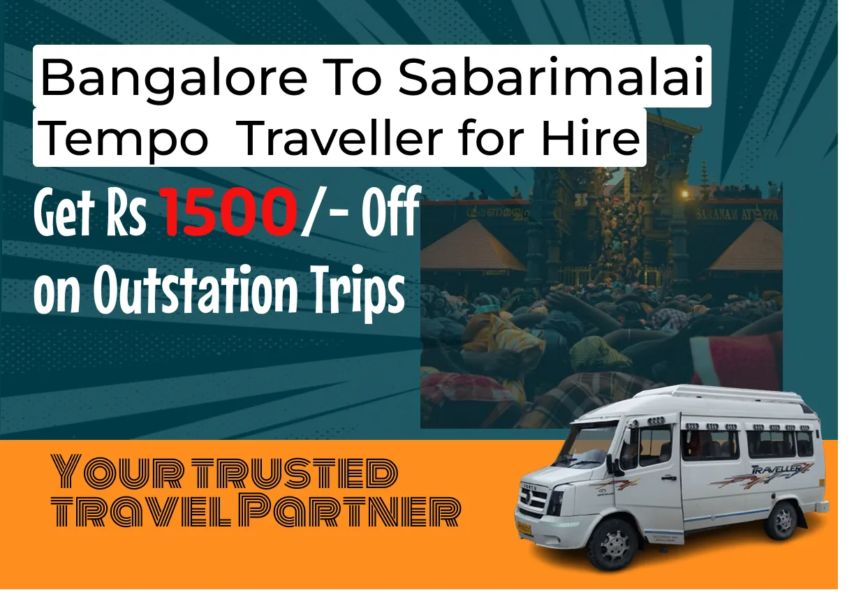 Tempo Traveller for Hire for Sabarimala from Bangalore Get 1500 Off