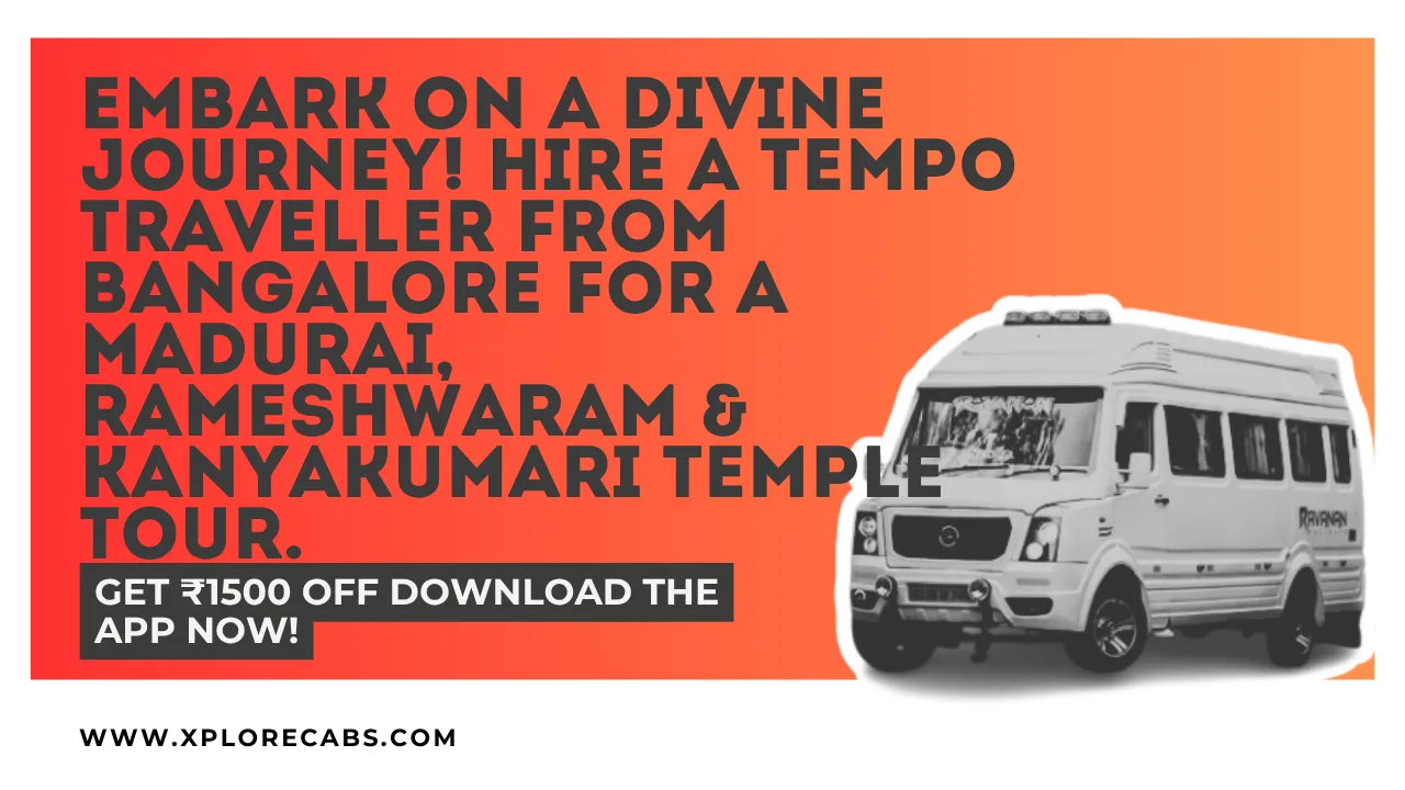 Tempo traveller crossing towards Rameswaram during a Madurai, Rameswaram and Kanyakumari temple tour from Bangalore