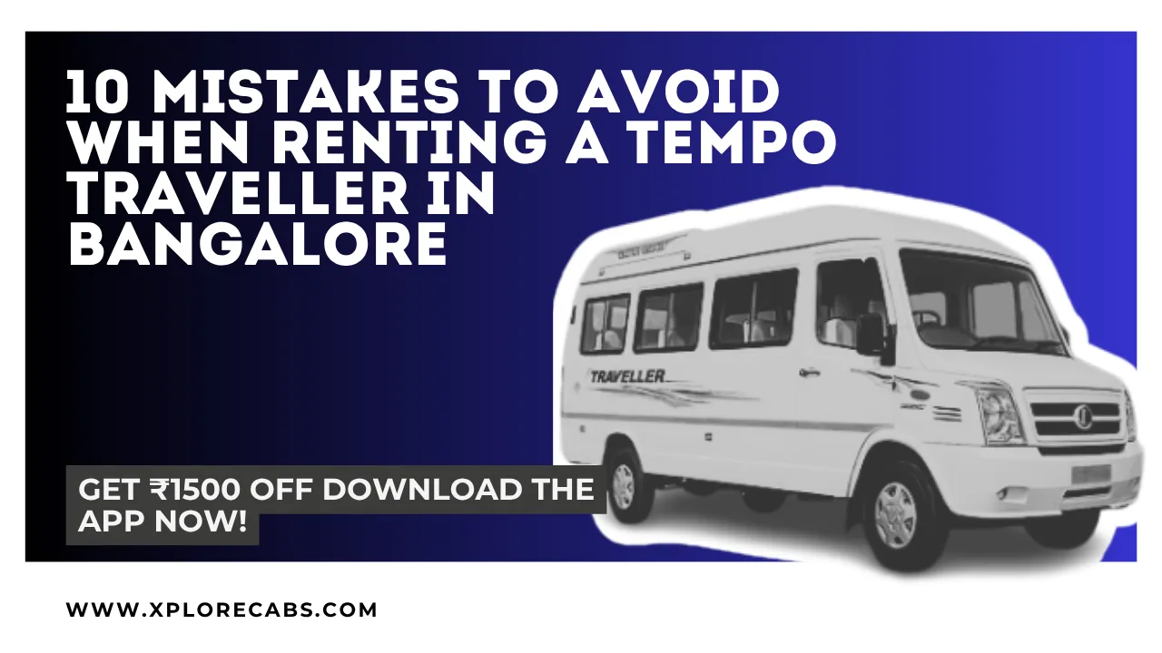 Group checking a tempo traveller and booking details before a trip in Bangalore