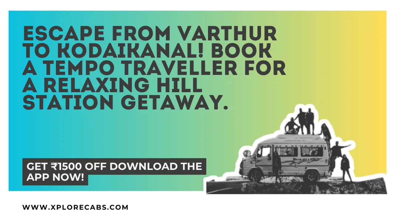 Tempo traveller leaving Varthur via Sarjapur Road towards Kodaikanal hills