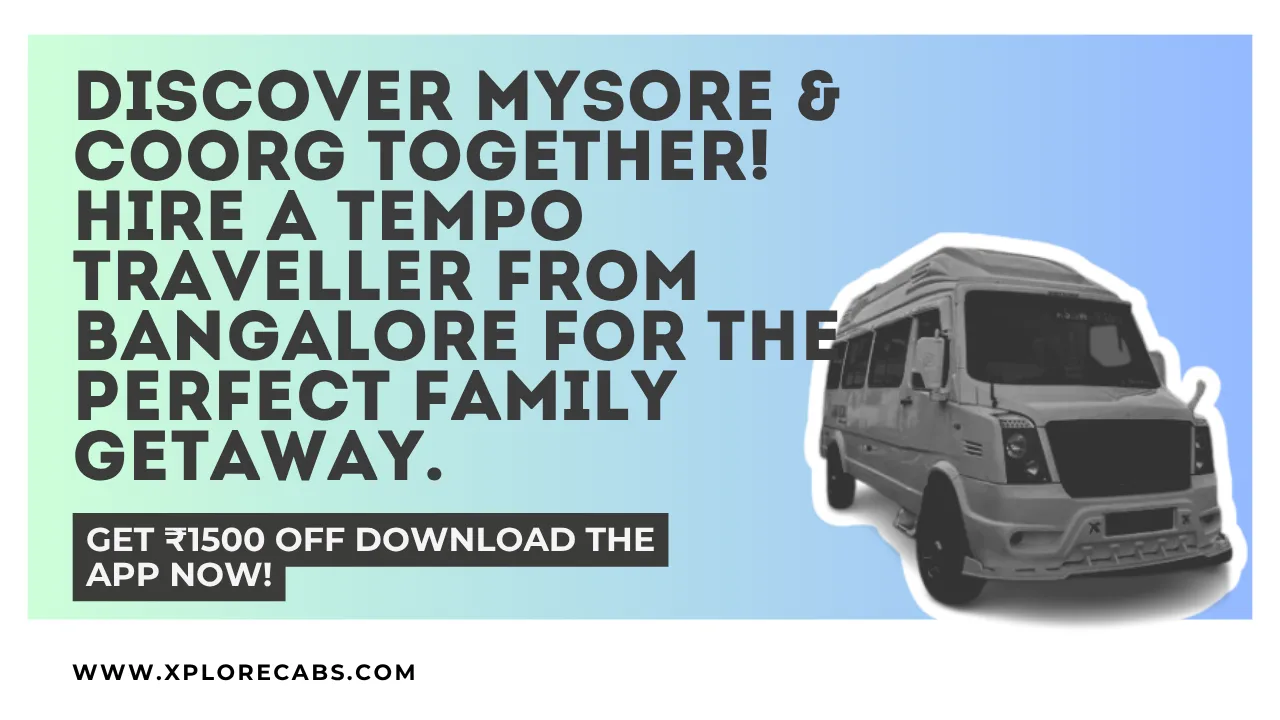 Family boarding a tempo traveller in Bangalore for a Mysore and Coorg package tour