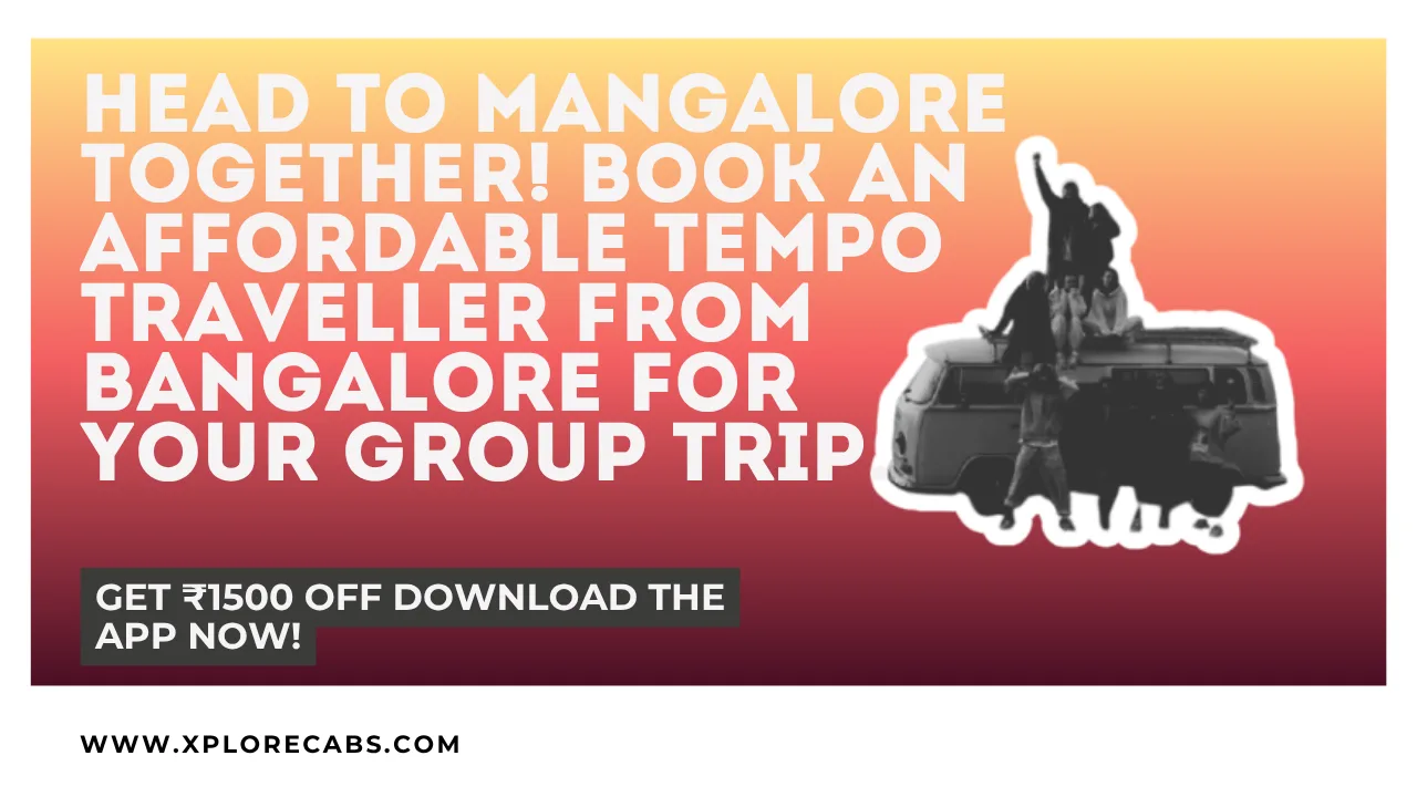 Tempo traveller on the Western Ghats road from Bangalore to Mangalore for group travel