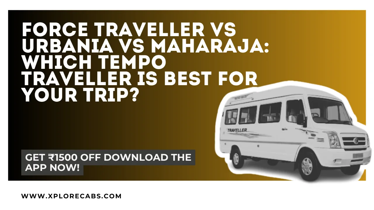 Different types of tempo travellers in India including Force Traveller and luxury variants