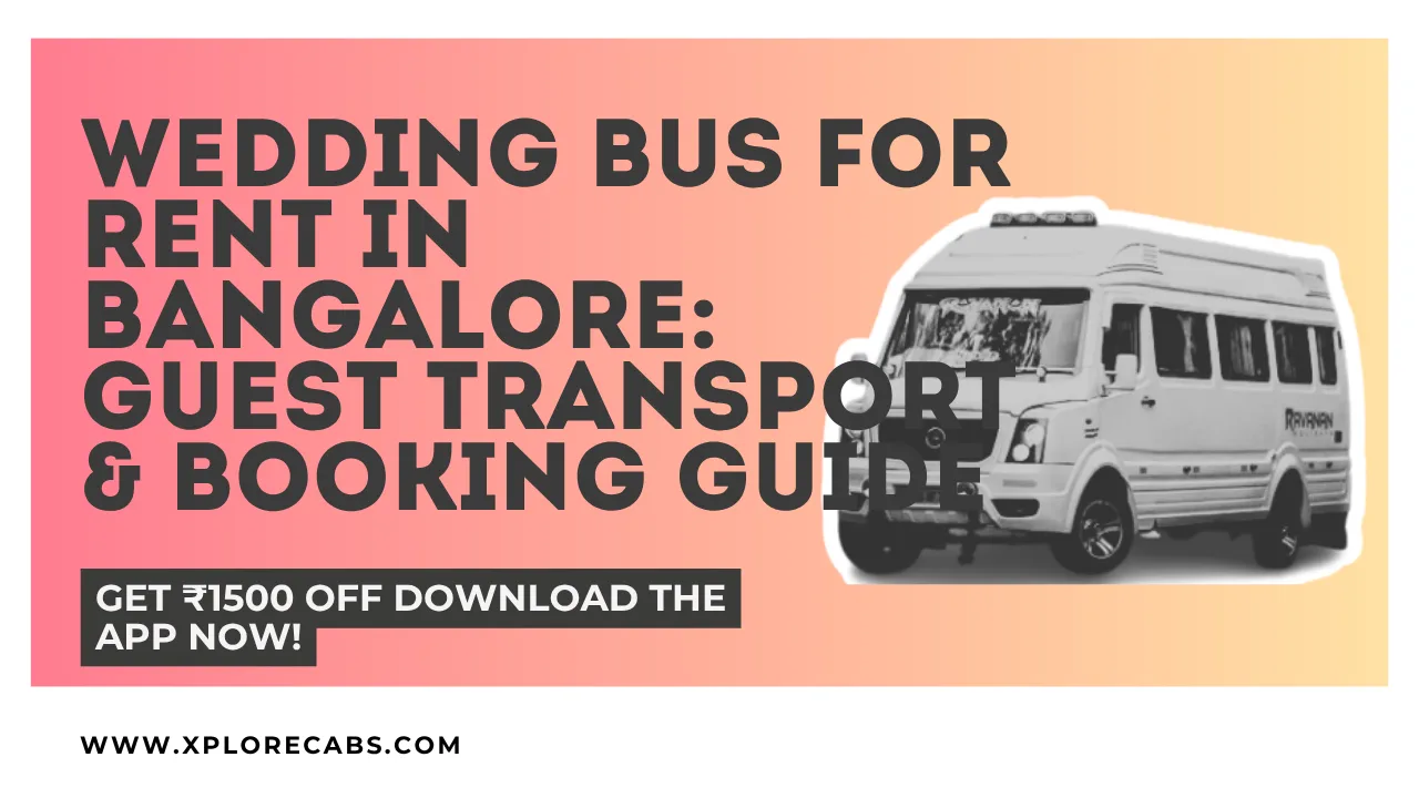 Wedding bus rental in Bangalore for transporting guests between hotels and wedding venues