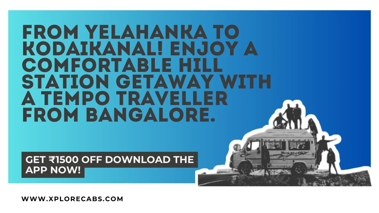 20 seater tempo traveller ready for a family trip from Yelahanka New Town to Kodaikanal